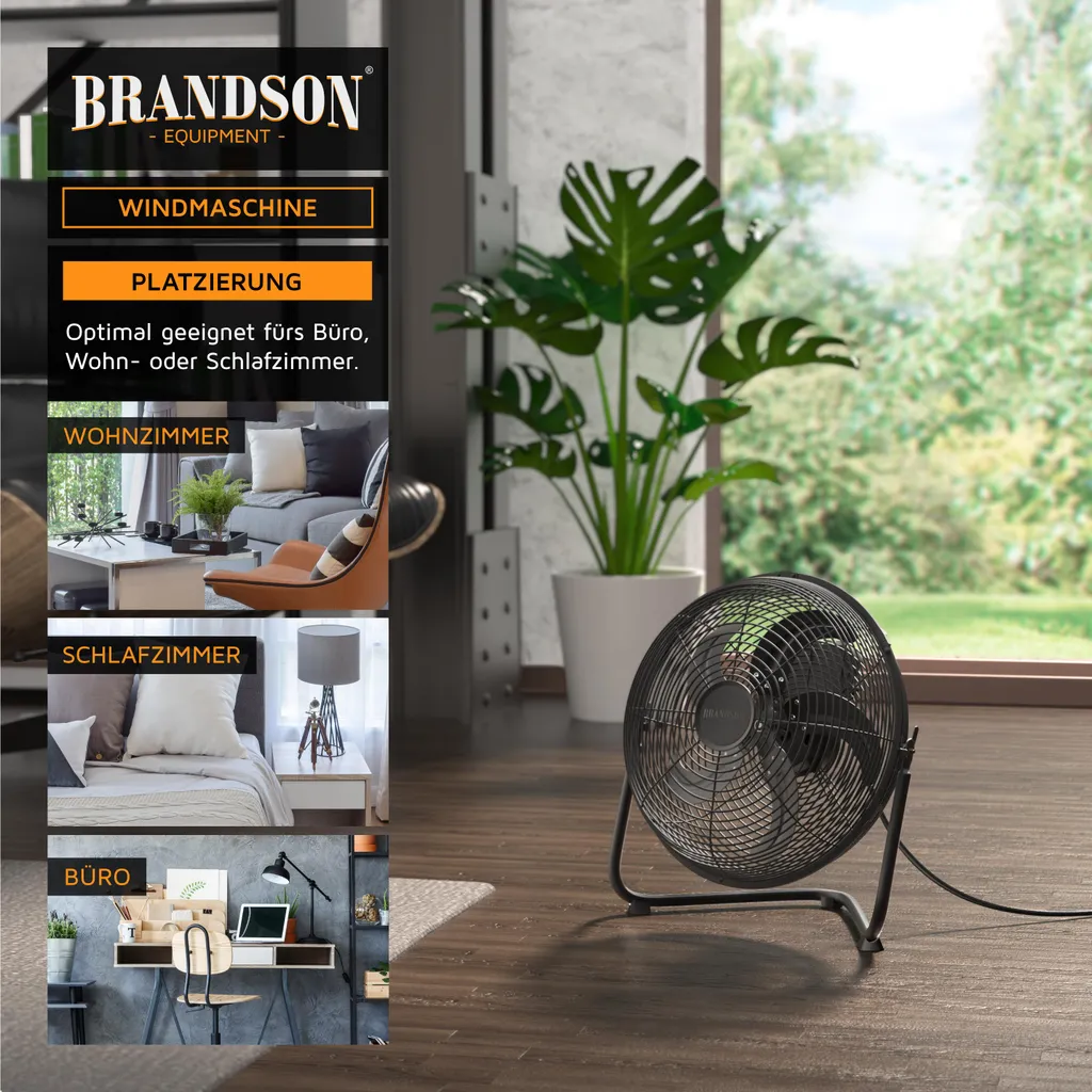 Ventilateur sur pied inclinaison continue Débit d'air élevé 55W