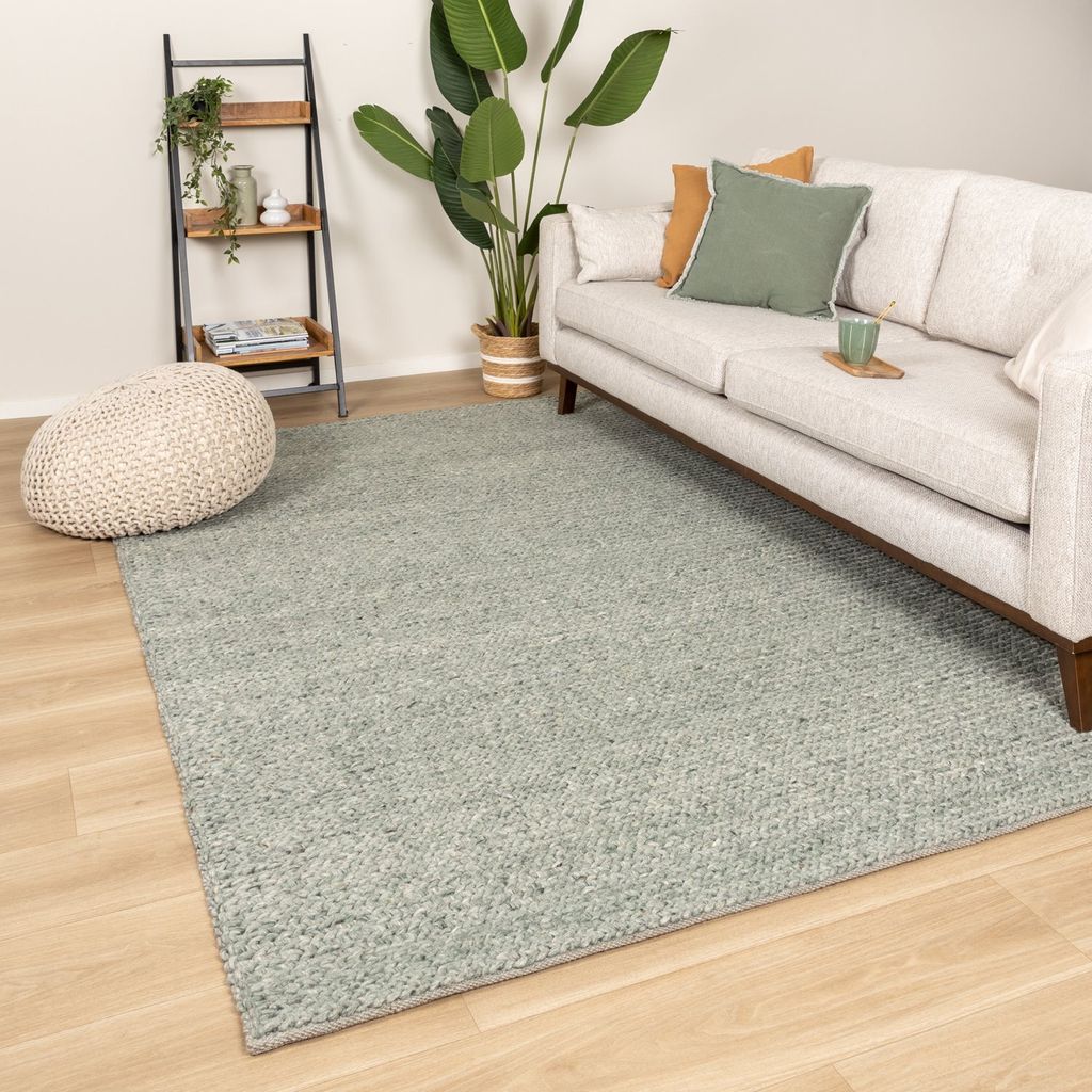 Volero - Wollteppich - Twist Grün - 160x230 cm - Wohnzimmer, Esszimmer, Schlafzimmer - Klassik, Ländlich, Modern