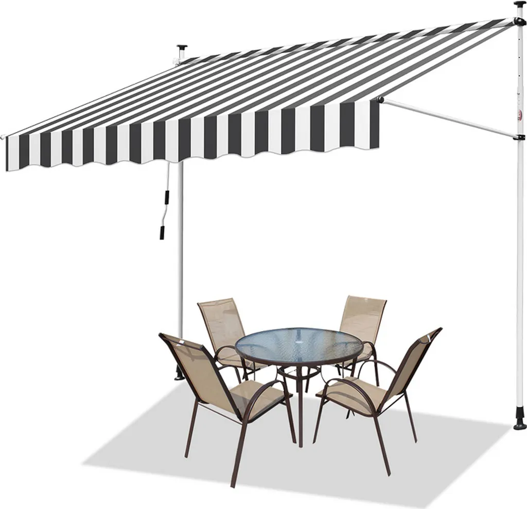 Tenda da Sole Economica 400cm | Senza Fori | Tenda Morsetto Balcone