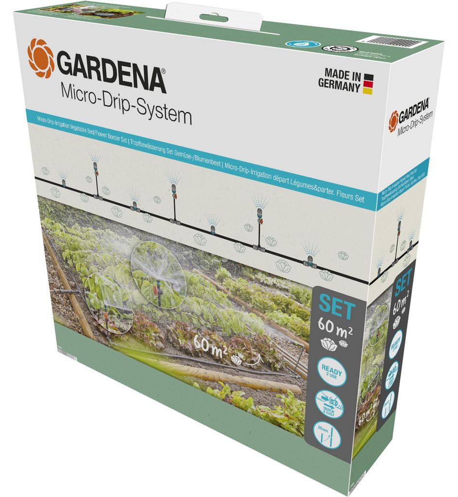 Gardena Micro-Drip-System Set Gemüse-/Blumenbeet 60qm Produktbild 