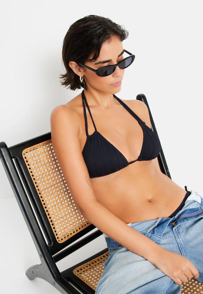 LSCN by Lascana Triangel-Bikini schwartz Größe 38 Cup C/D