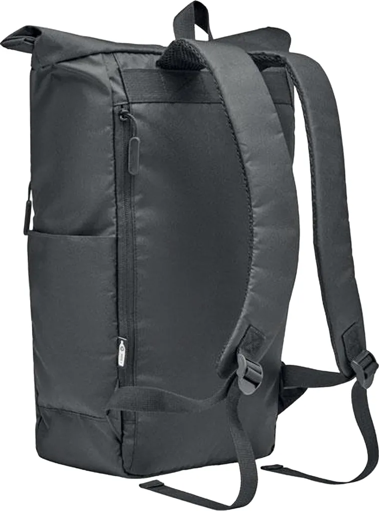MidOcean - Zaino "Valley", Roll Top, rPET (polietilene tereftalato riciclato) MO200 (Taglia unica) (Nero) - 2