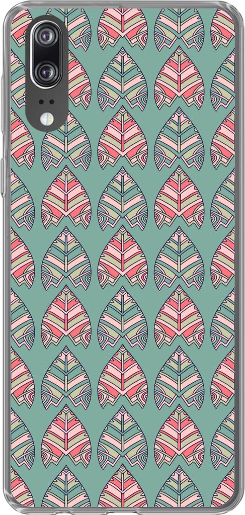 MuchoWow Handyhülle Schutzhülle Hülle für Telefoonhoesje Huawei P20 Muster - Tribal - Retro Silikon Softcase Handy Hülle - Hardcover