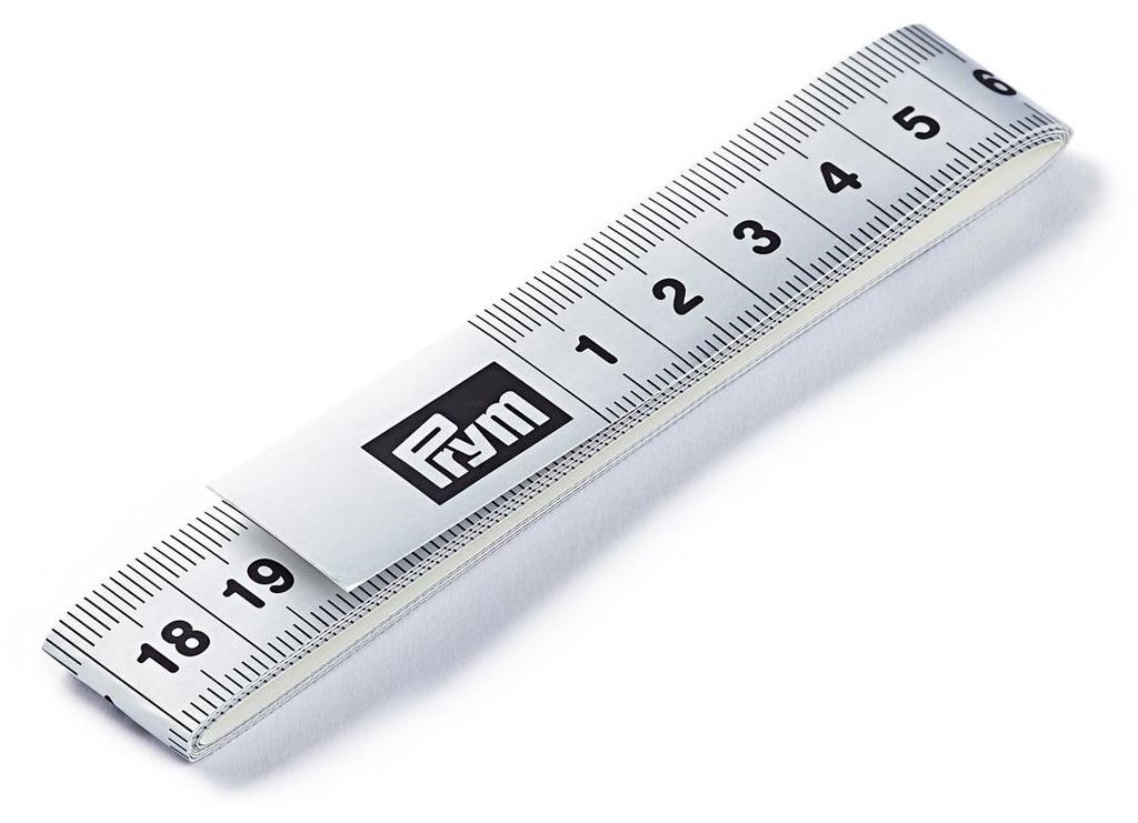 PRYM Maßband Fixo selbstklebend, Silberfarbig mit cm-Skala Produktbild 