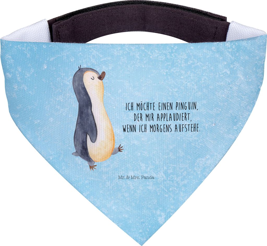 Mr. & Mrs. Panda Hundehalstuch Pinguin marschieren - Eisblau - Geschenk, Hunde Halstuch, Spazieren, Hals Tuch, Für, Pinguine, Dreieckstuch, Hund, ...