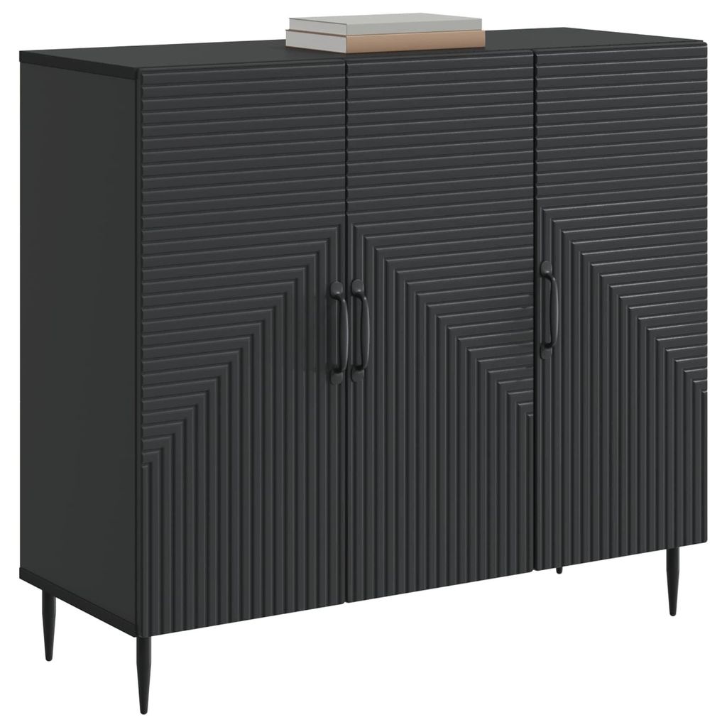 vidaXL Sideboard Schwarz 89 x 34,5 x 80 cm Holzwerkstoff
