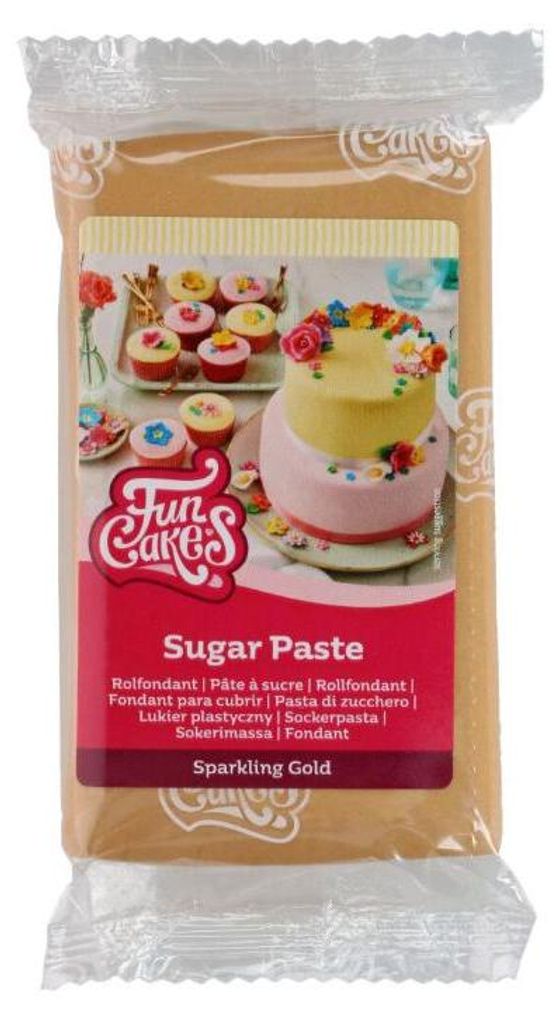 FunCakes Rollfondant Sparkling Gold 250 g Produktbild 