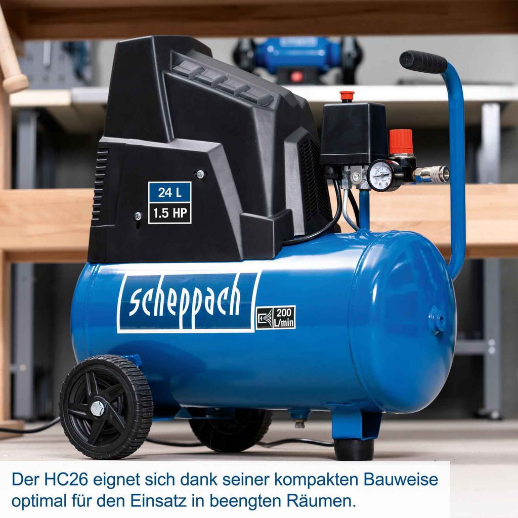 Scheppach Kompressor HC26 Druckluftkompressor | 220 l/min | Produktbild 6