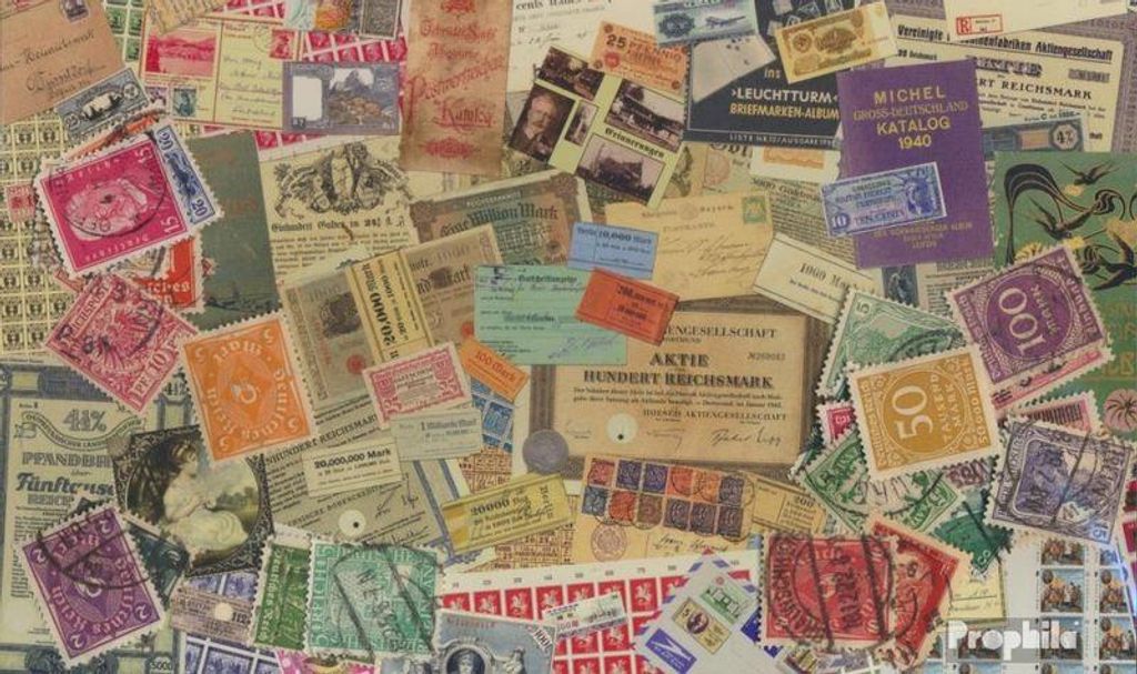 Briefmarken Deutsches Reich 25 verschiedene Marken Produktbild 
