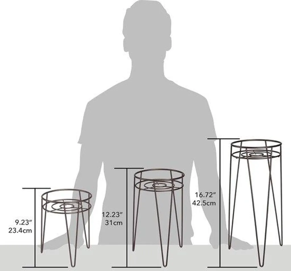 Porte-plante design en métal pour intérieur et balcon couvert Modèle Orus