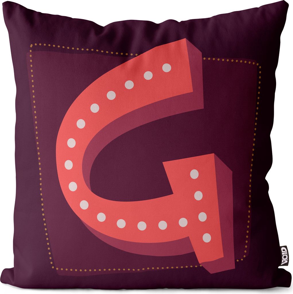 VOID G Buchstaben Vintage Initialen Kissenbezug Kissenhülle Sofakissen Kissen Deko Outdoor-Kissen Dekokissen