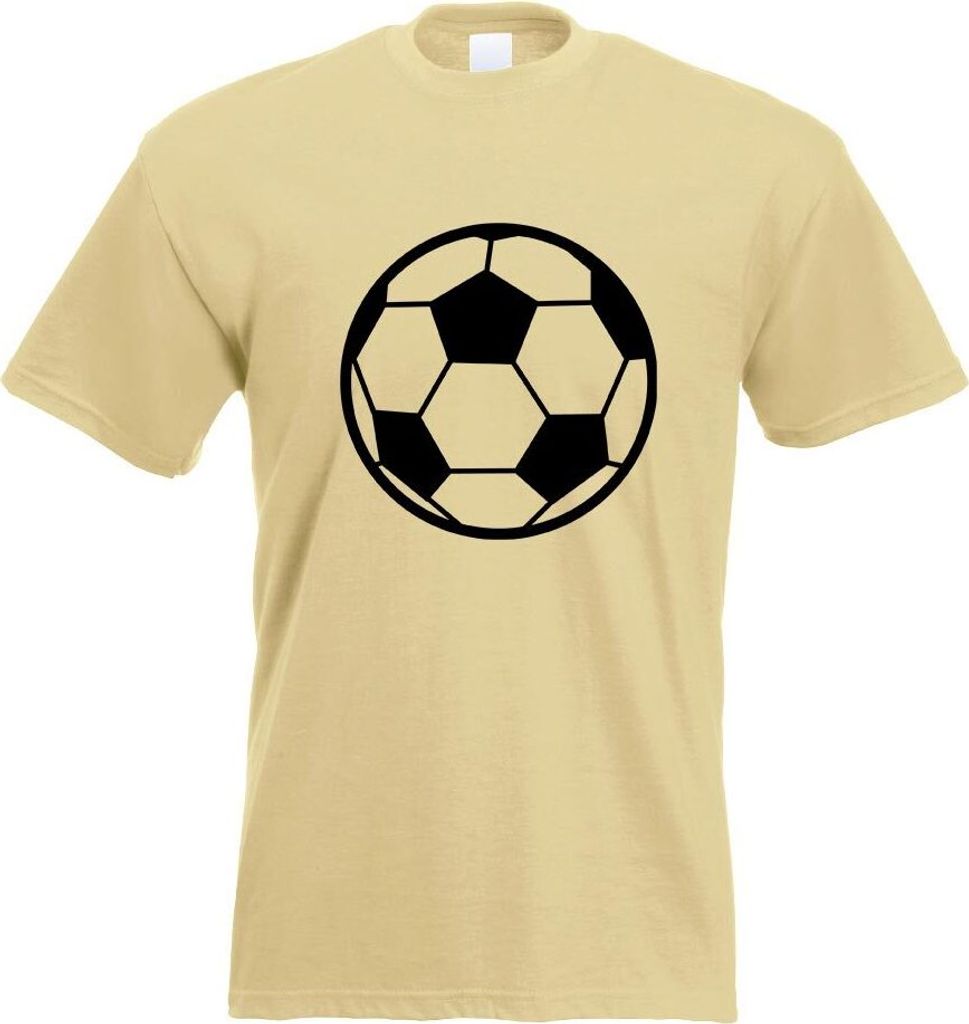 Kiwistar - T-Shirt - Khaki - Fußball Motiv Bedruckt Funshirt Design Print - mit Motiv Bedruckt - Funshirt Design - Sport - Freizeit - Herren - S