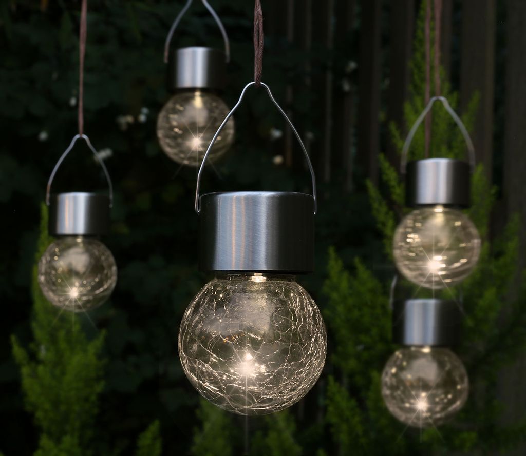 LED Solar Leuchte Mosaik Design Außen Hänge Lampe Garten Beleuchtung Big Light 