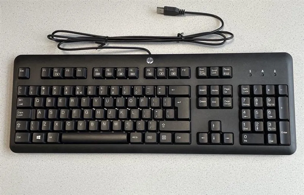 Clavier de Bureau HP 672647-L33 Interface USB Noir Standard Azerty