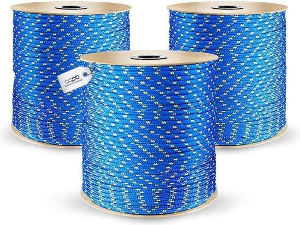 Blaues geflochtenes PP-Textilseil 8mm 50m