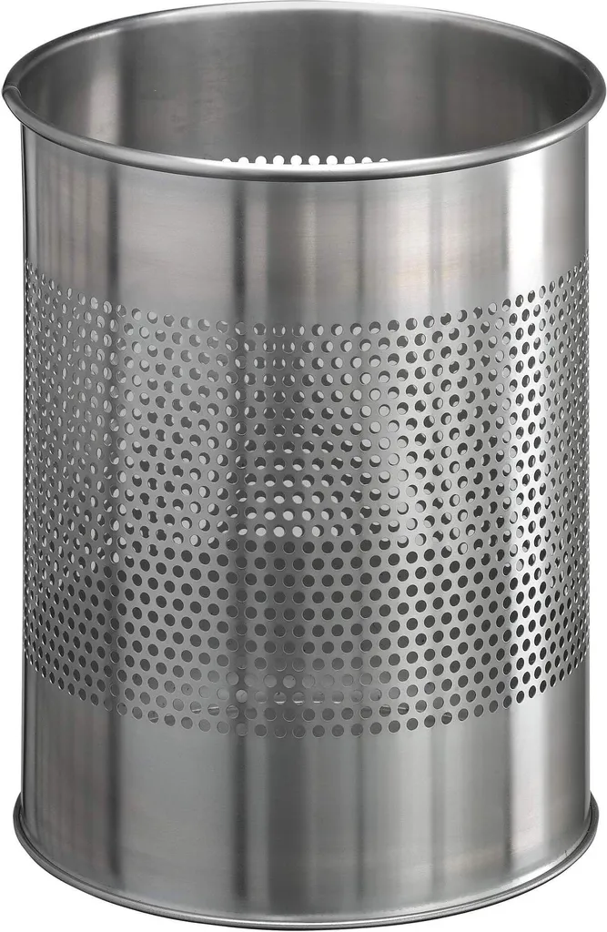 Corbeille inox 15L anti-odeur et robuste DURABLE 338123 Argentée