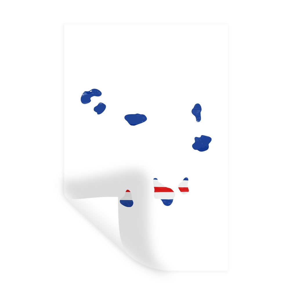 MuchoWow Wandtattoo Wandsticker Wandaufkleber Kap Verde - Karte - Flagge 20x30 cm Selbstklebend und Repositionierbar - Sticker - Dekorfolie