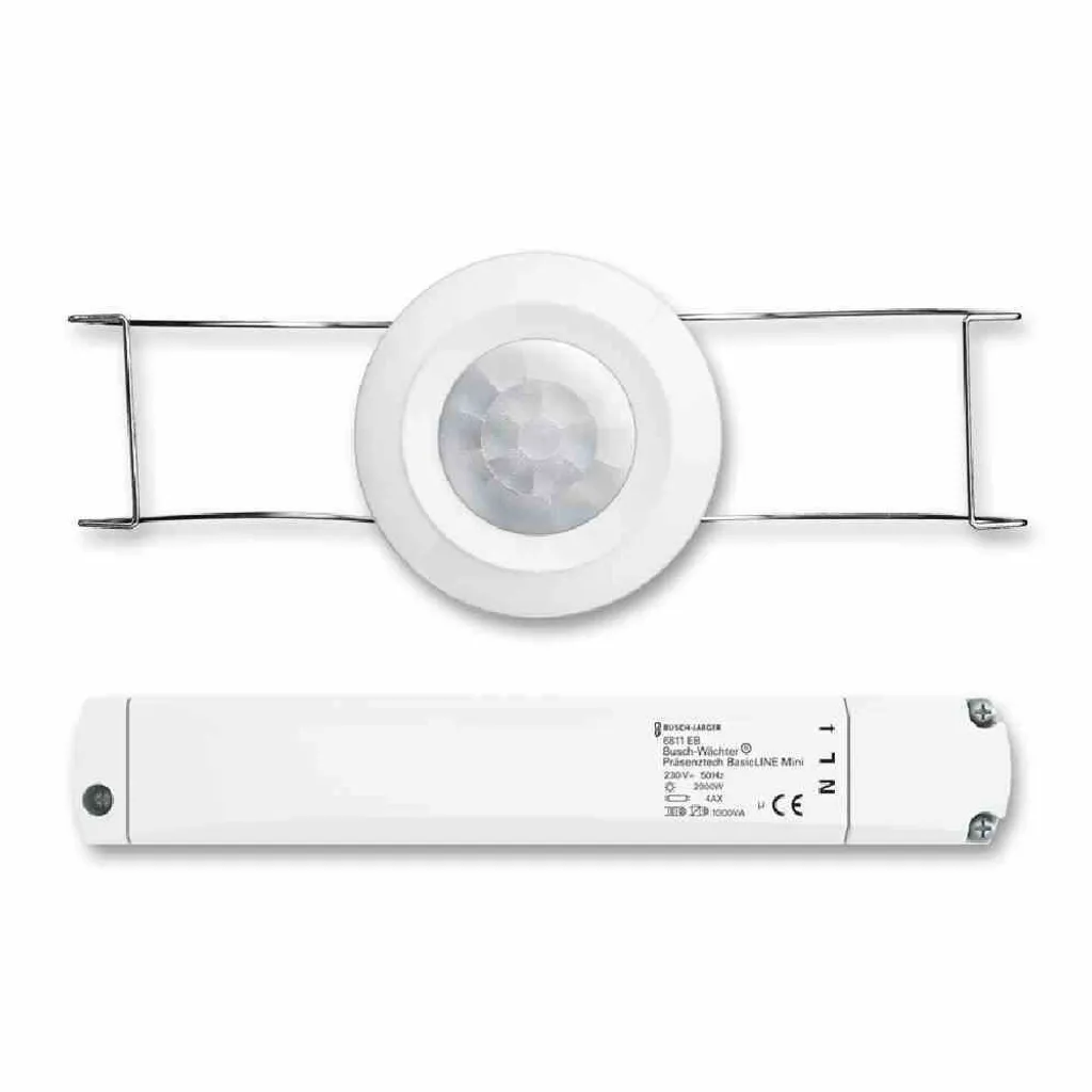 Détecteur de Présence Plafond 360 Degrés Filaire Busch-Jaeger en Blanc