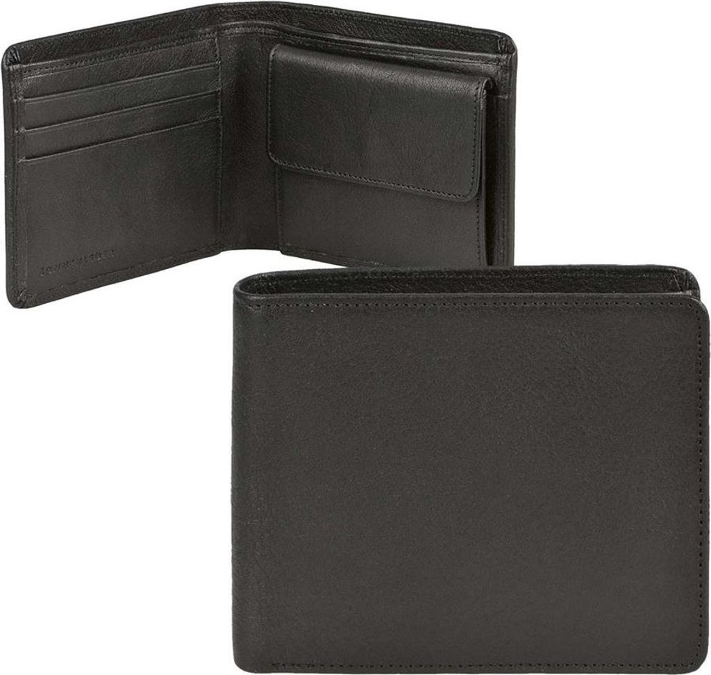 Sonnenleder Geldbörse Querformat Leder Herren Damen Portemonnaie Geldbeutel SPREE schwarz 822-314-02