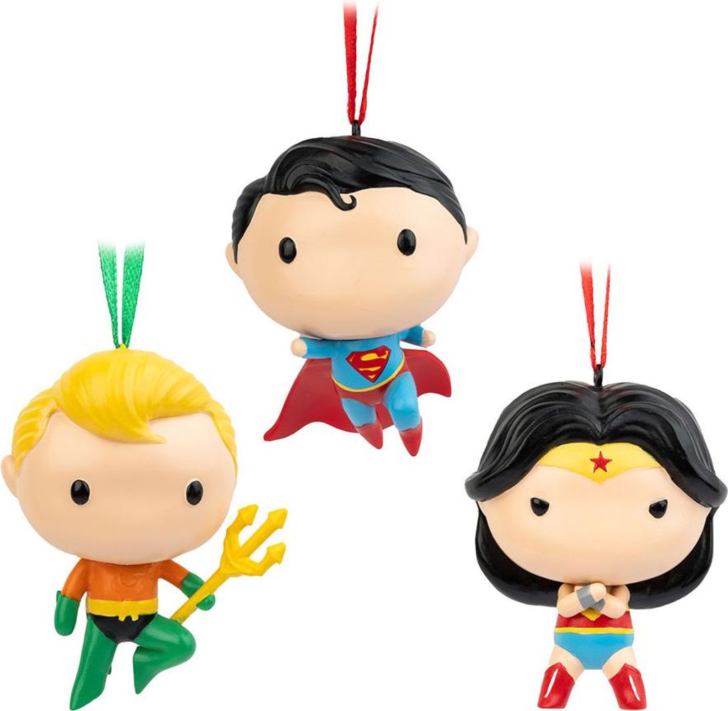 DC Comics Set 3 Christmas ornaments