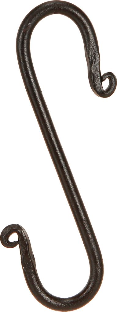 Schwarze S-Haken Metall Deko 8cm x 15cm 2 Stück vielseitig