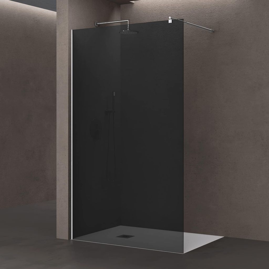 doporro Paroi de Douche Pare-Douche Verre de Securite Gris Image du produit 