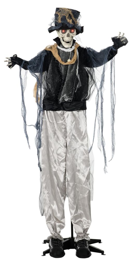 HOMCOM Halloweenová dekorácia – 178 cm vysoká kostra Obrázok produktu 