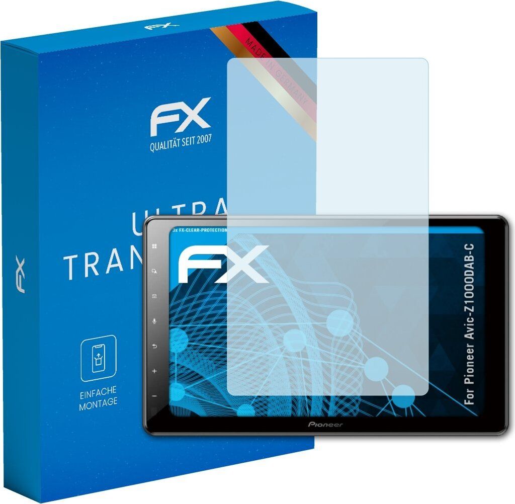 atFoliX FX-Clear 3x Schutzfolie kompatibel mit Pioneer Avic-Z1000DAB-C Displayschutzfolie