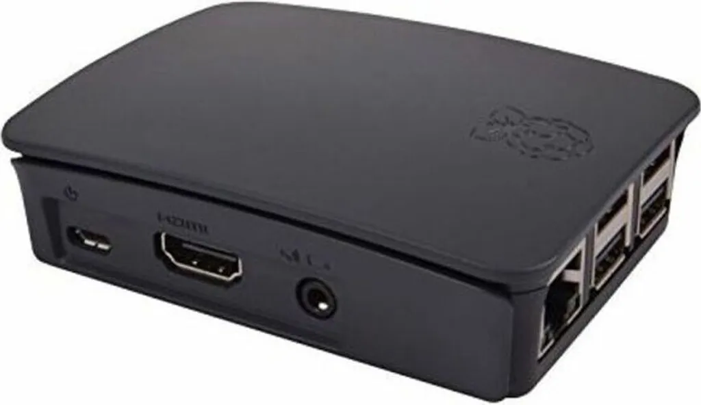 Official Raspberry Pi 3 Case Black/Grey - Ideale per Progetti e HAT - 7