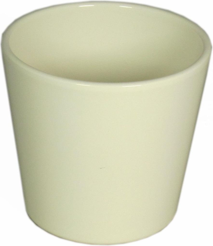 INNA-Glas Keramik Orchideenvase, Ø13,5cm, 12,5cm, Creme - Pflanztopf/Orchideen-Blumentopf