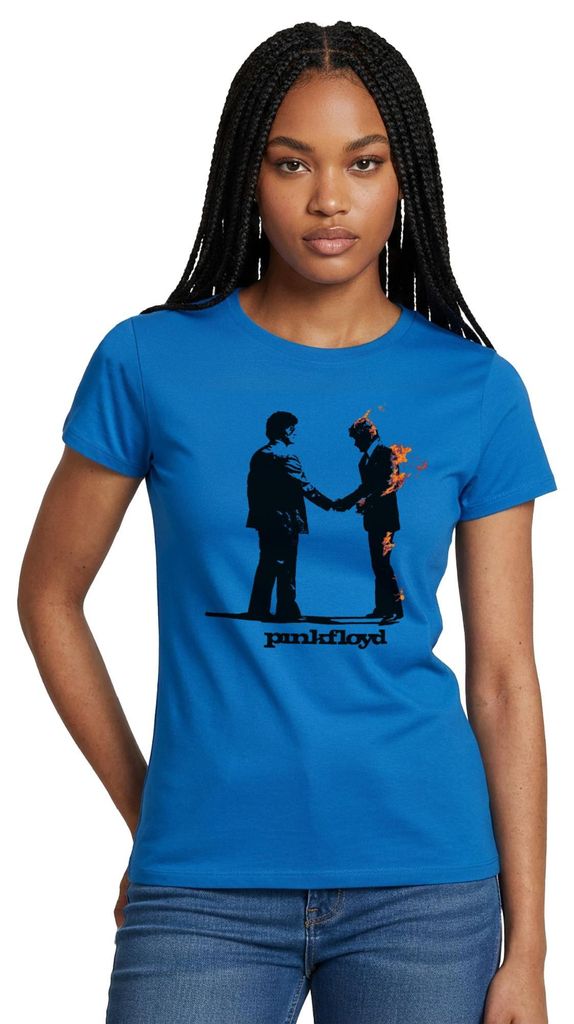 Spreadshirt Pink Floyd Album Cover Und Logo Frauen T-Shirt, M, Royalblau