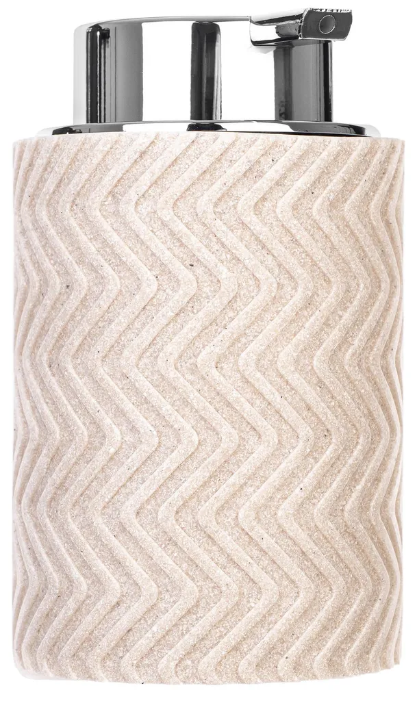 Distributeur savon pompe anti-gaspillage KADAX en polyrésine beige durable - 7
