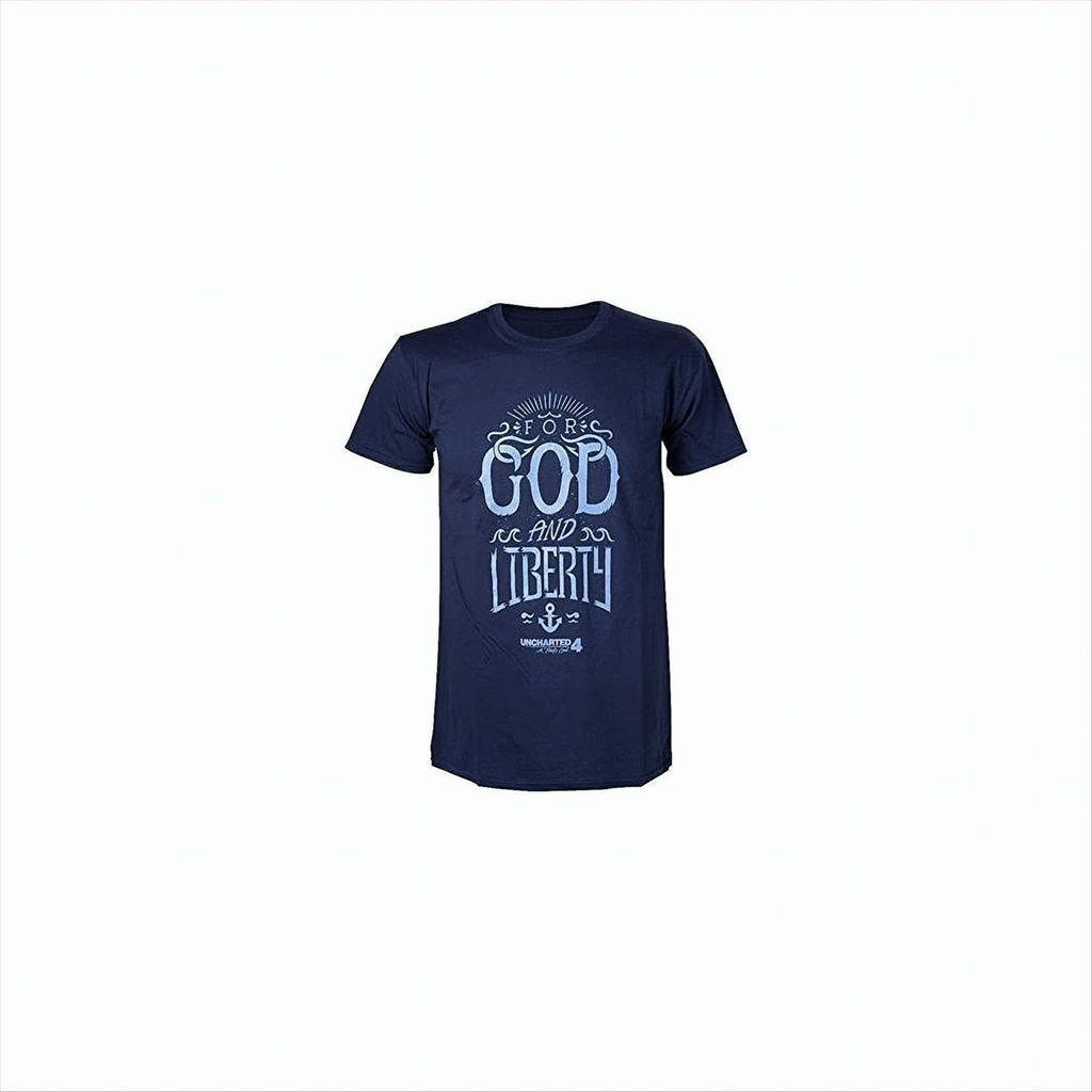 Uncharted 4 T-Shirt God and Liberty Blau Größe L Produktbild 