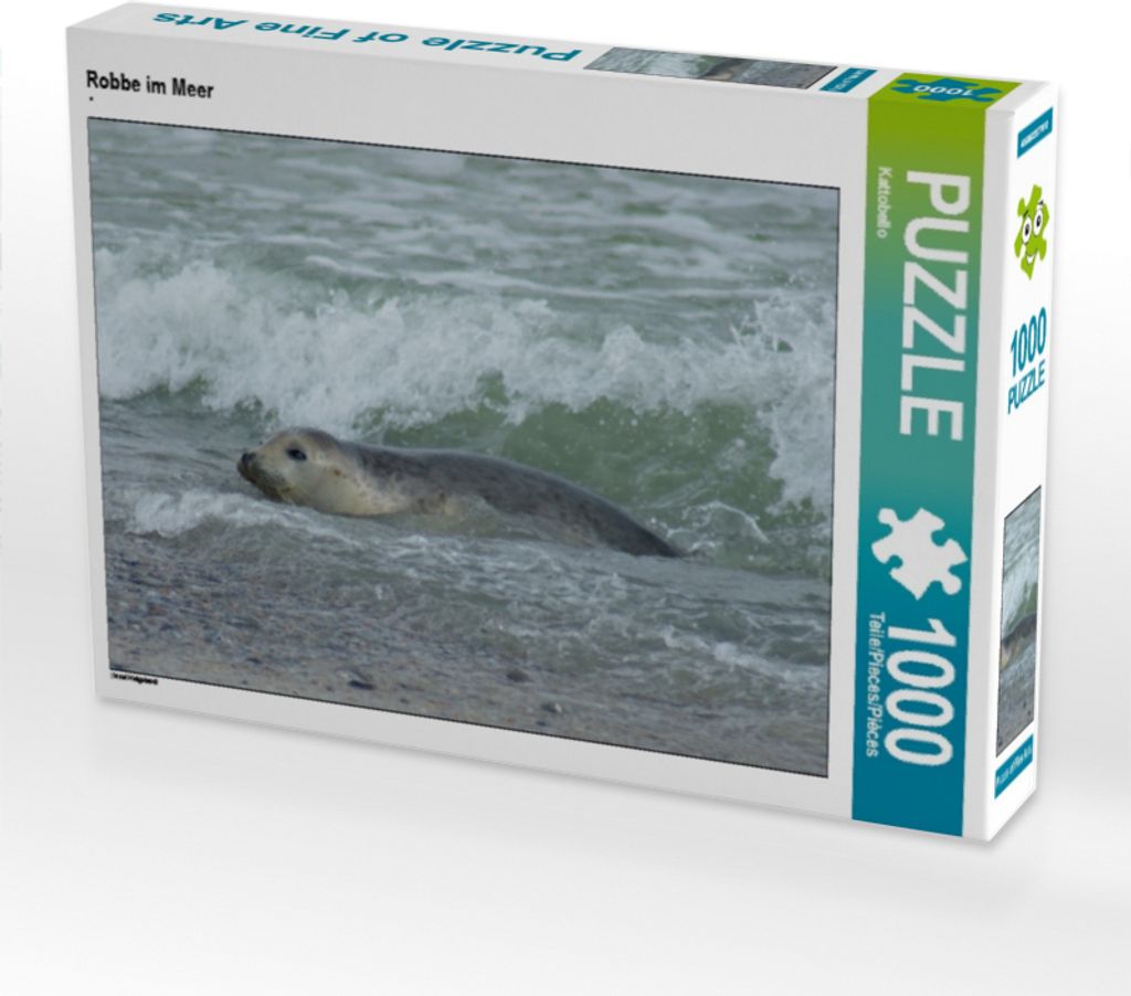 Calvendo Robbe im Meer 1000 Teile Puzzle quer 640x480mm, CALVENDO; 7315334