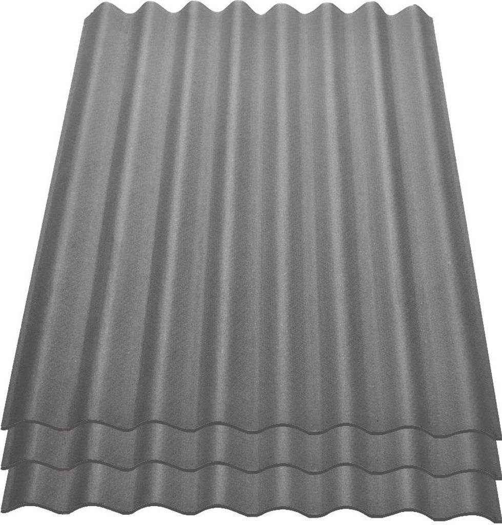 Onduline Easyline Dachplatte Wandplatte Bitumenwellplatten Wellplatte 3x0,76m² - grau