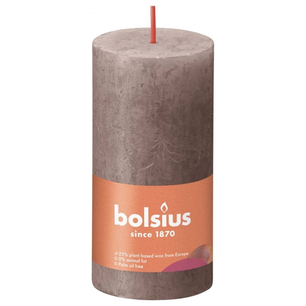 Bougies Rouge Bolsius Lot De 4 Bougies Piliers Rustiques Silhouette Rouge