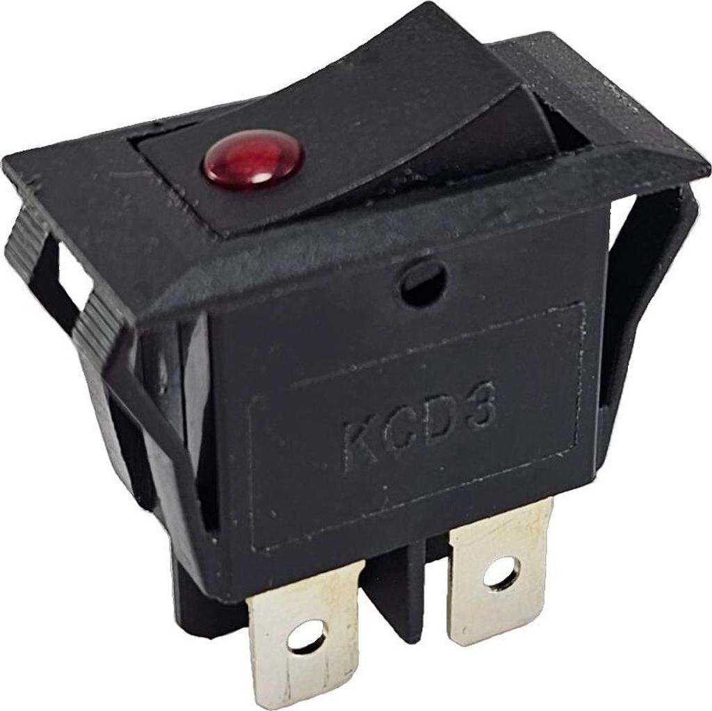 Wippschalter, Einbau 13,4x27,5mm 4 Pin 16A 250V Wippe mit Produktbild 