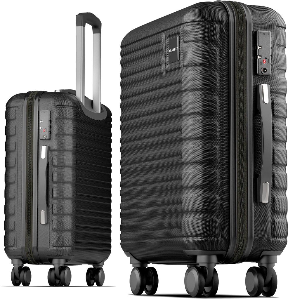 NUMADA Handgepäck-Koffer 55x40x20 Cm – 38,4 Liter, 4×360° Räder, Zahlenschloss, Orange