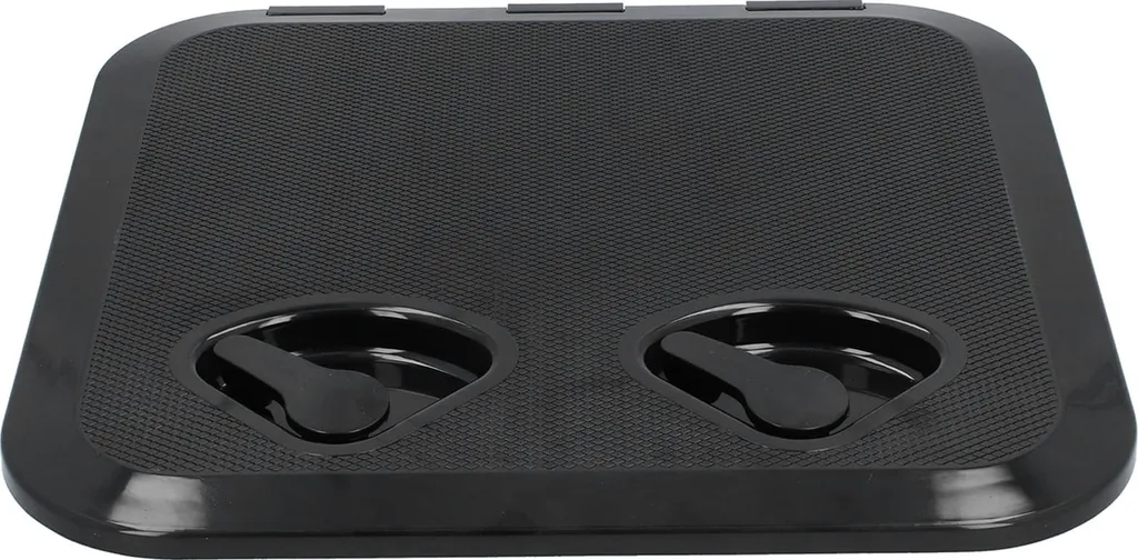 Trappe de pont étanche noire anti-UV 14,75x14,5 avec serrure anti-intrusion