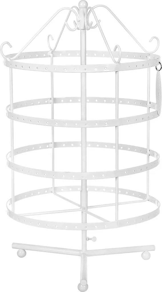 Portagioie Carousel Bianco Minimal - Espositore Design per Vetrine