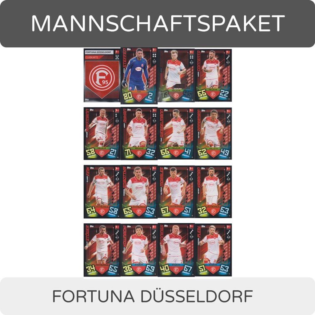 Topps Match Attax - 2019/20 - Mannschaftspaket - Fortuna Düsseldorf