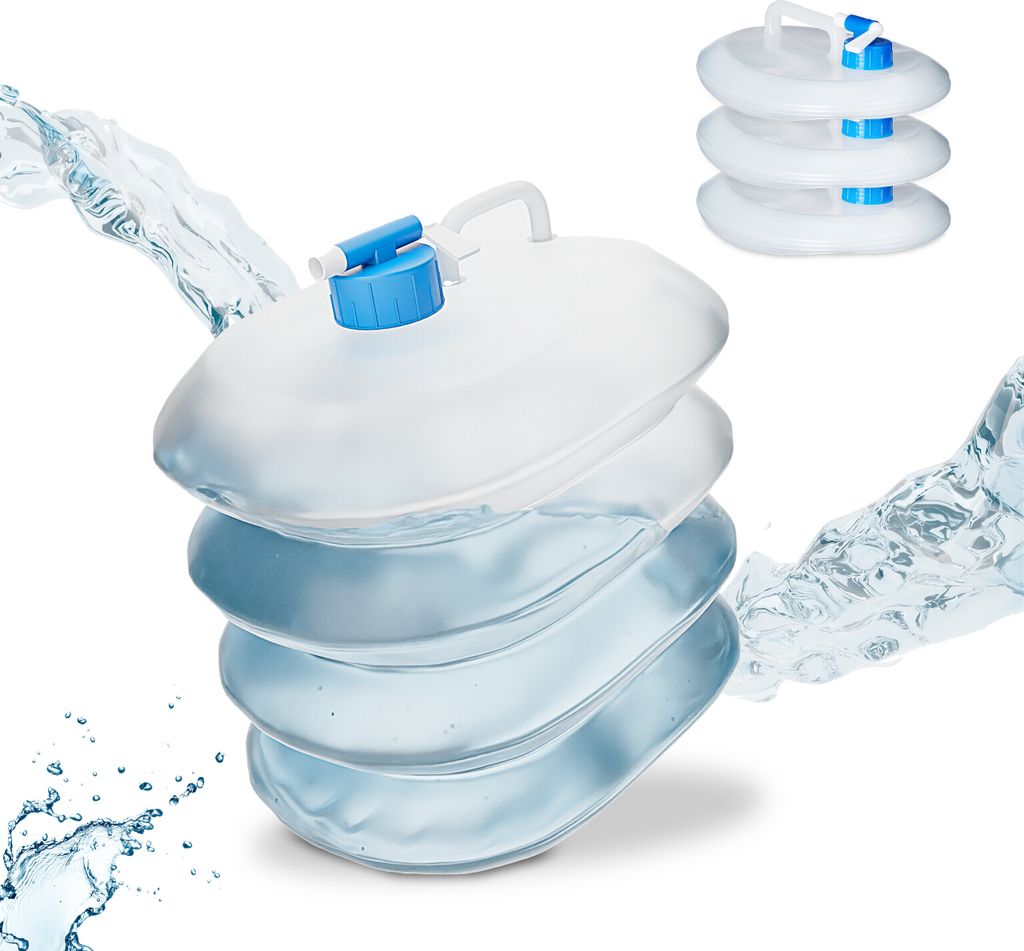 Skládací kanystr na vodu Relaxdays, sada 4 ks, 5 l, Obrázek produktu 
