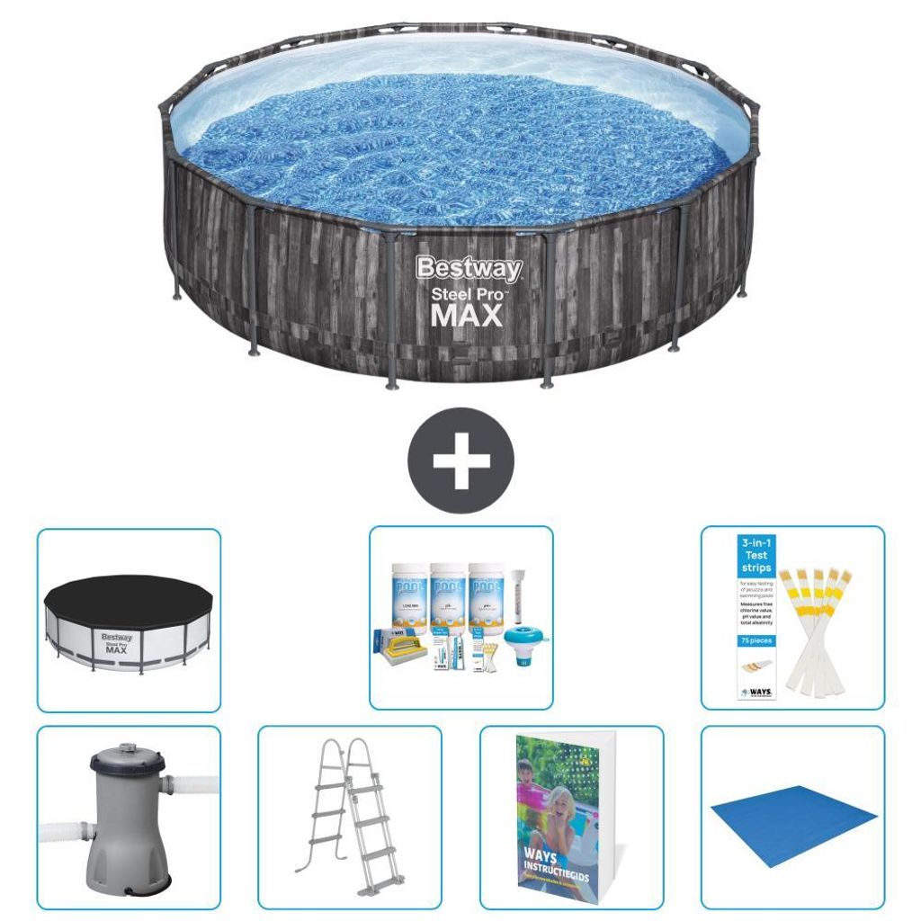 Bestway Steel Pro MAX Rund - 427x107 cm - 8-teilig S599