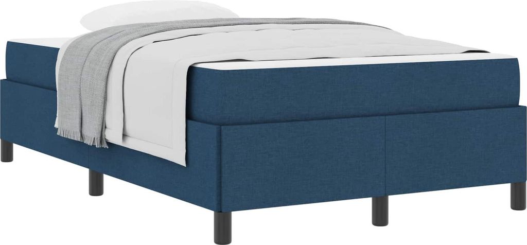 Boxspringbett Blau 120 x 200 cm Stoff