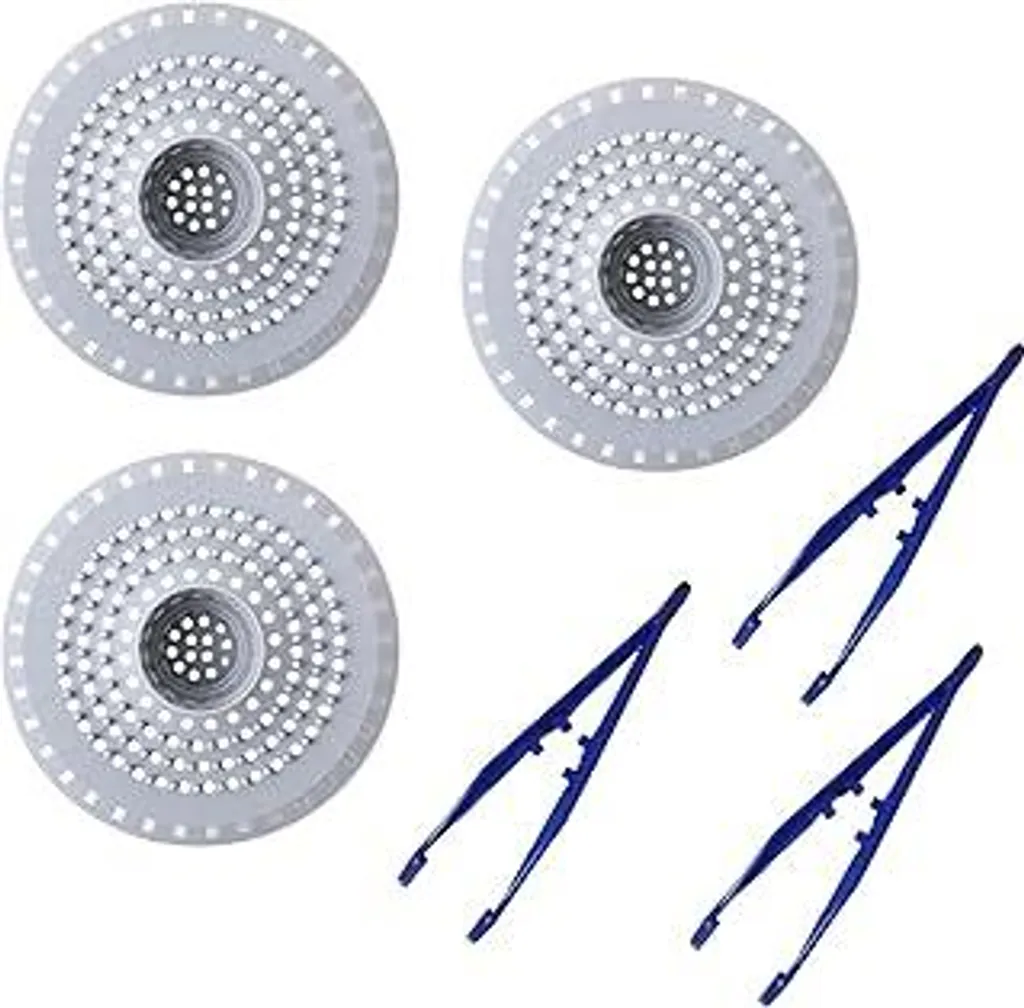 Filtro Capelli Doccia Silicone 3 Pezzi | Protezione Scarico Cucina