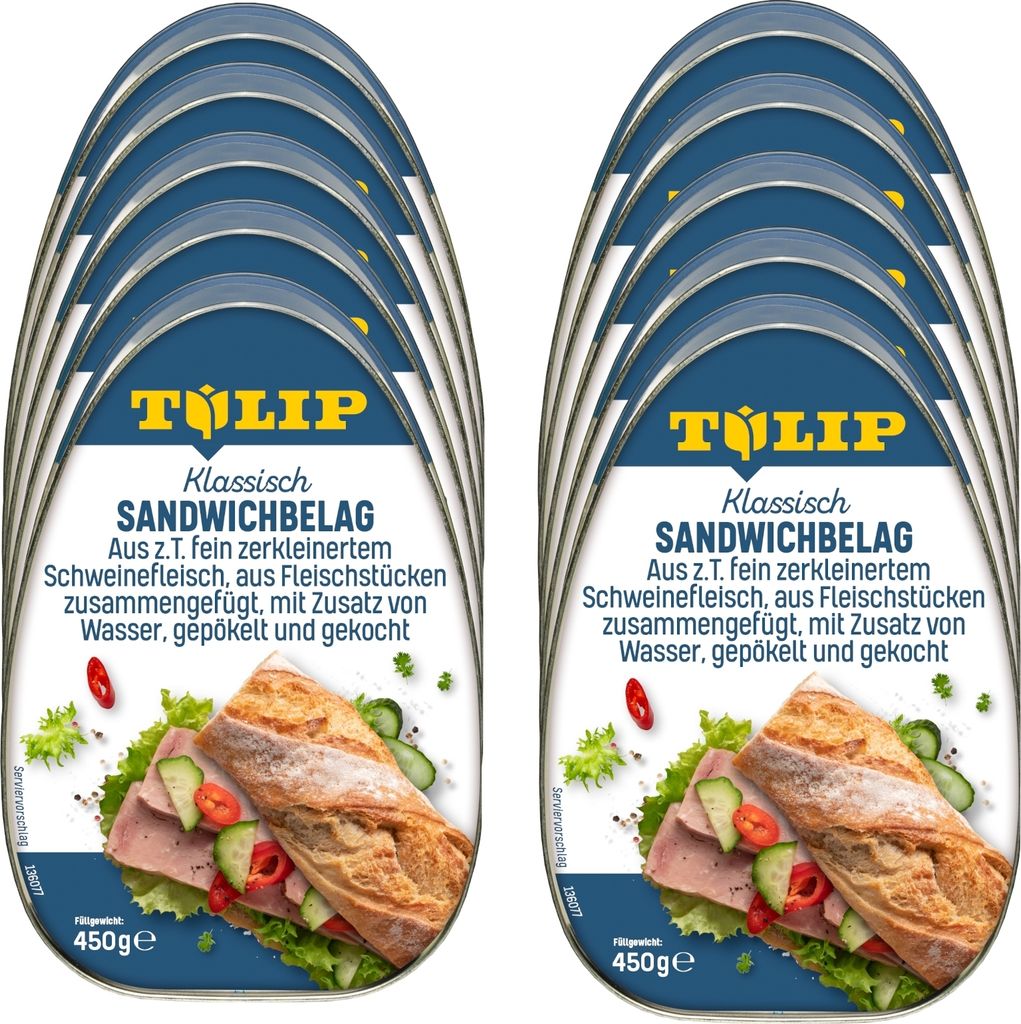 TULIP 10 x 450 g Sandwichbelag aus Schweinefleisch Produktbild 