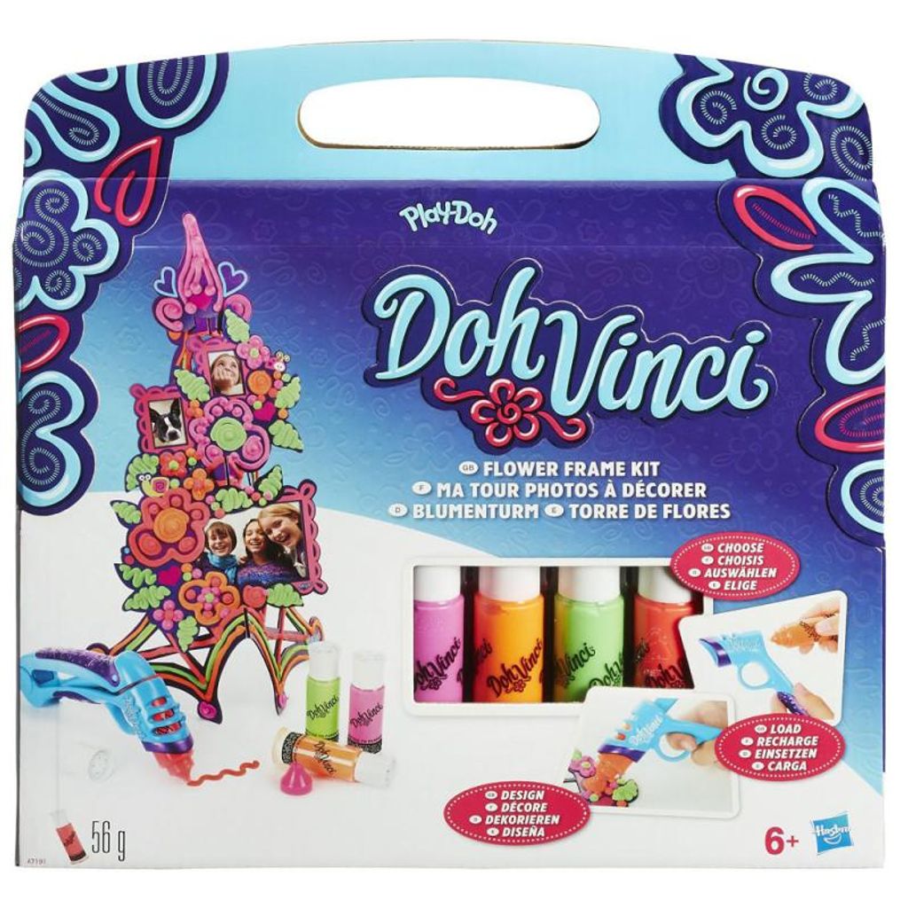 Hasbro A7191 Play Doh Vinci Blumenturm Deko Set Bilderrahmen selber machen Neu