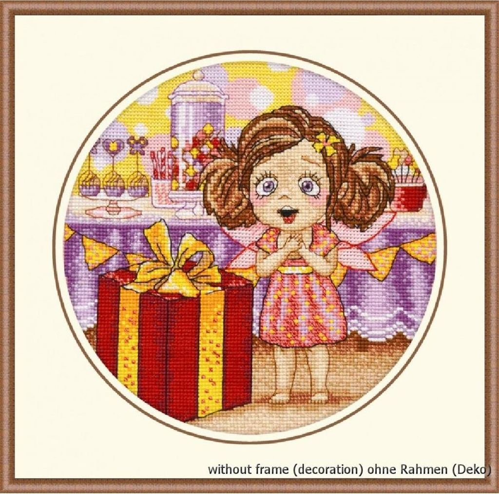 Oven Kreuzstichset "Alices Geburtstag", Zählmuster, 20x20cm