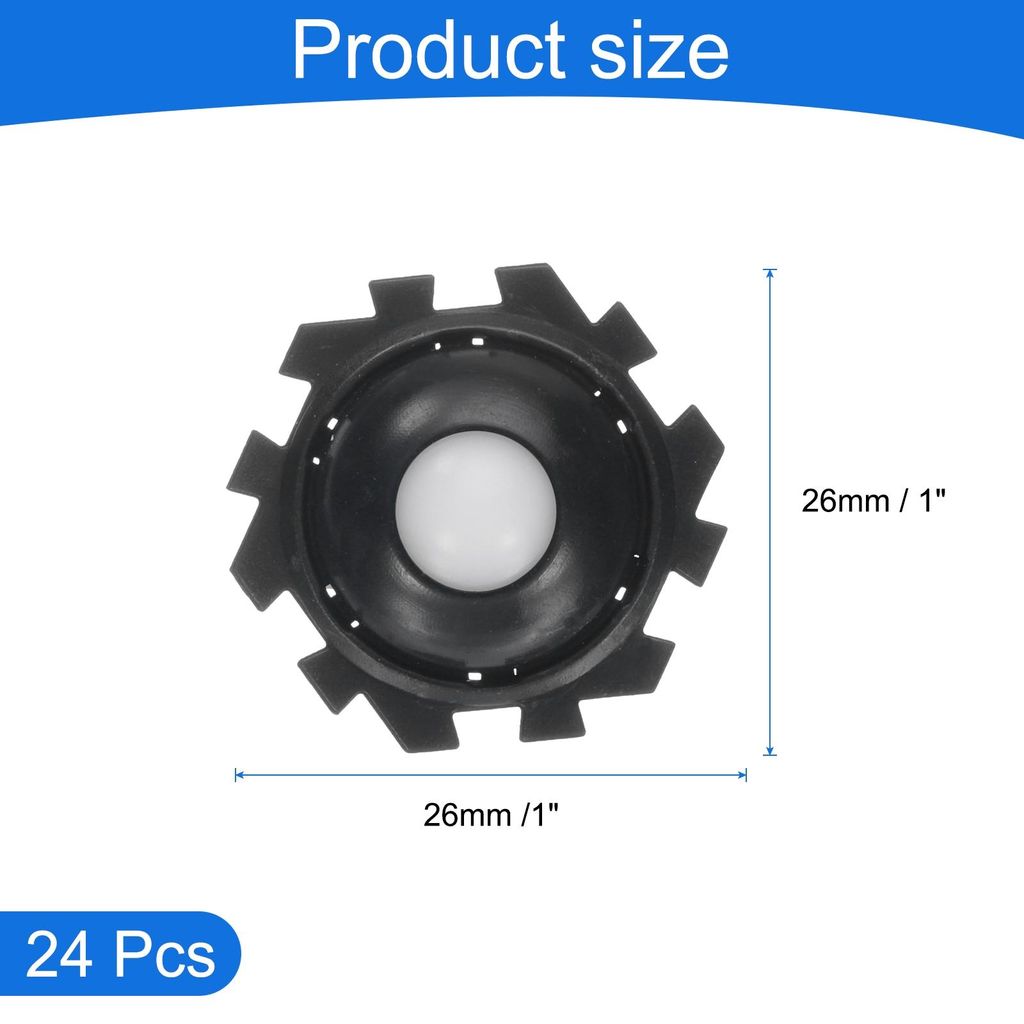 24 Stš¹ck Selbstklebende Mini-Lenkrollen 1 Zoll, 360¡ã Schwenkrollen Universal Sticky Low Profile Roller, 1 Nylon-Rollenkugel fš¹r M?bel, Auf...