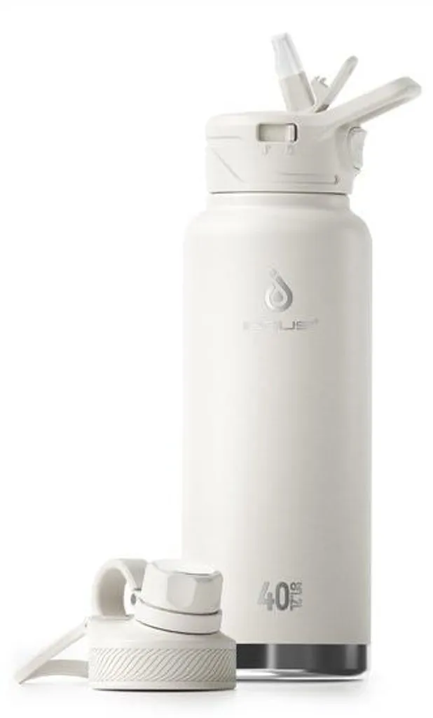 Bouteille isotherme 1140ml inox blanc : fini les fuites et l'eau chaude